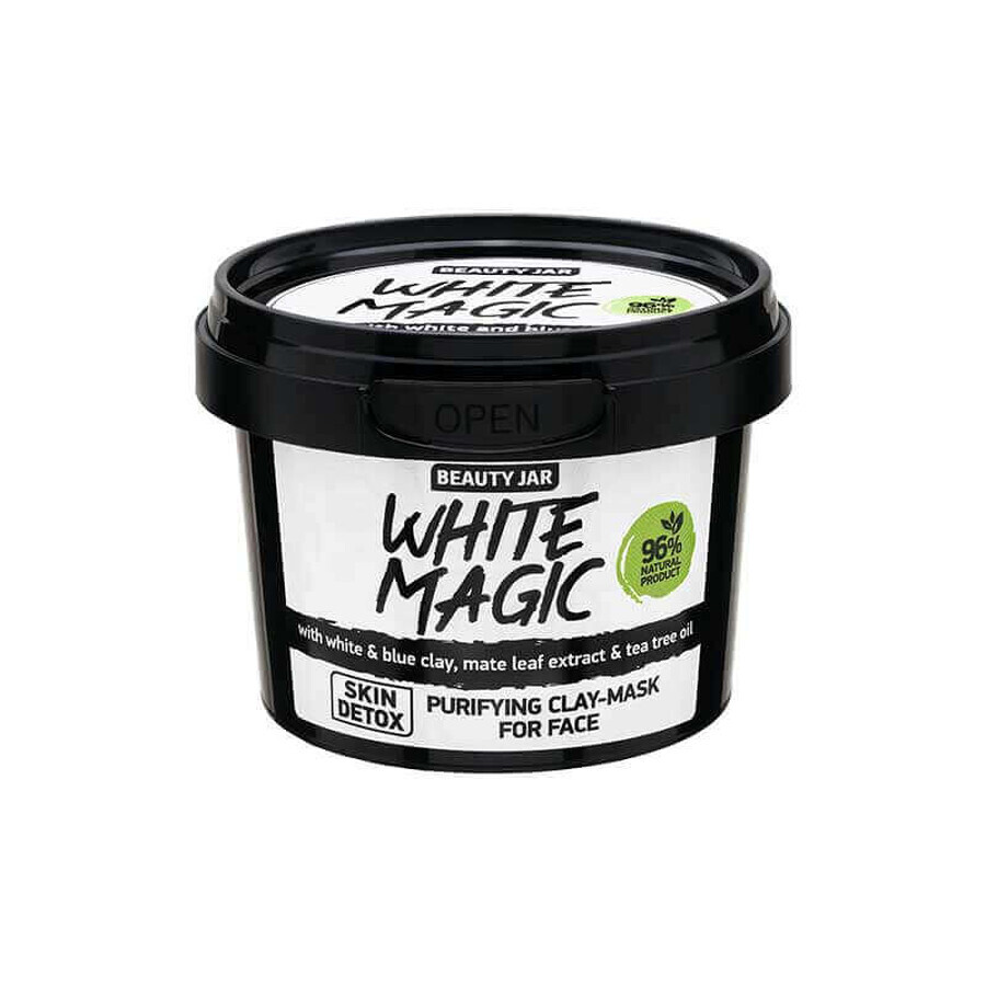 Maschera viso purificante con argilla bianca e azzurra, White Magic, Beauty Jar, 120 ml
