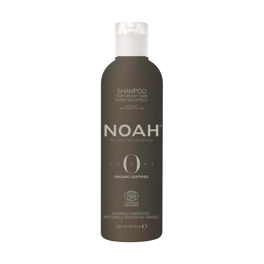 BIO purifying shampoo with essential mint oil for oily hair and scalp, Noah, 250 ml