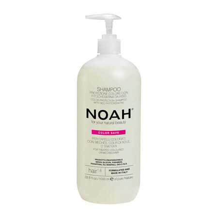 Shampoo con fitocheratina di riso per capelli tinti (1.6), Noah, 1000ml