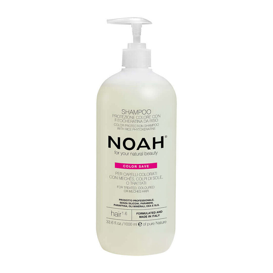 Shampoo con fitocheratina di riso per capelli tinti (1.6), Noah, 1000ml