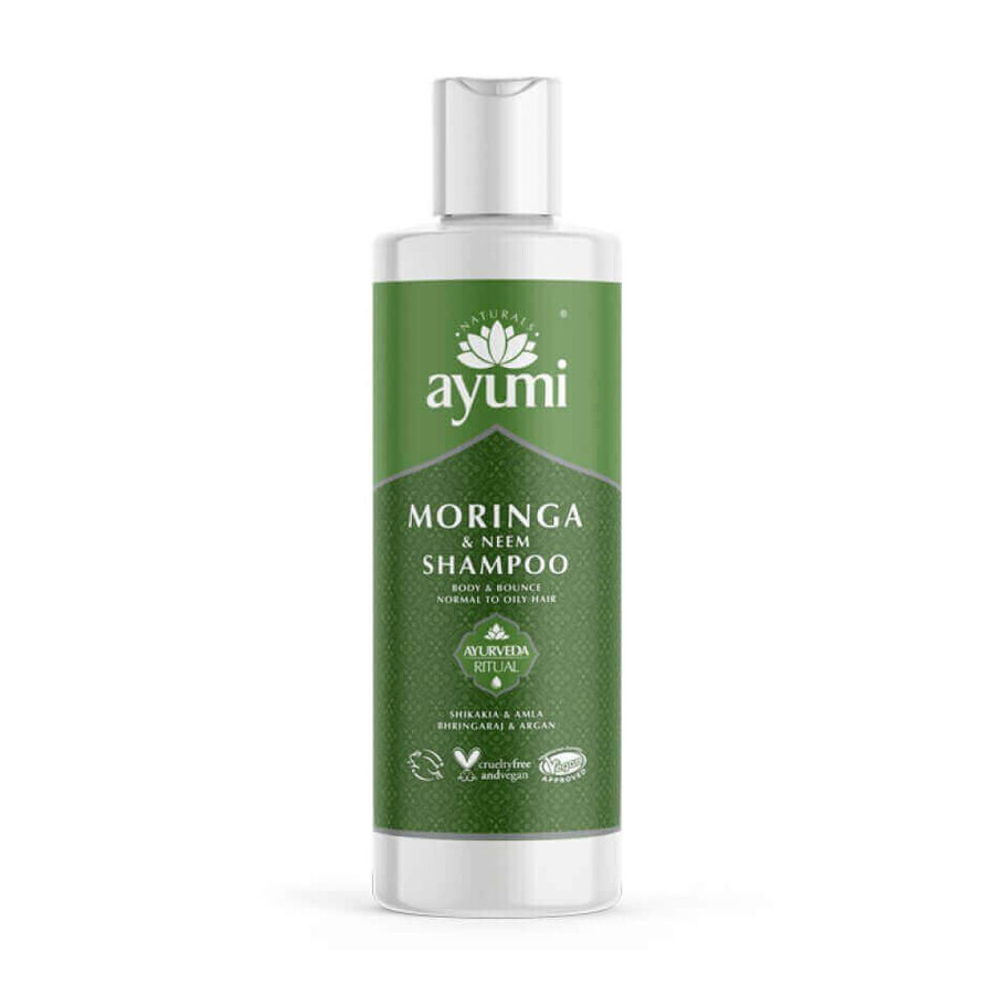 Shampoo con Neem e Moringa per capelli grassi, Ayumi, 250 ml