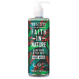 Sapone liquido naturale con Aloe Vera e olio di tea tree, Faith in Nature, 400 ml