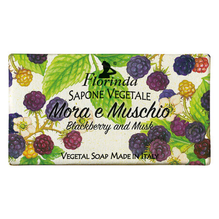 Sapone vegetale al profumo di mora e muschio, Florinda, 100 g La Dispensa