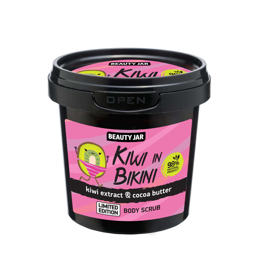 Scrub corpo al kiwi e burro di cacao, Kiwi in Bikini, Beauty Jar, 200 g