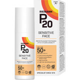 Crema viso sensibile con protezione solare SPF 50+, RIEMANN P20, 50ml