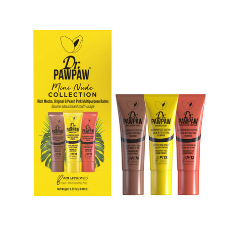 Set regalo balsamo per labbra Mini Nude Collection, Dr. PAWPAW, 3 x 10 ml