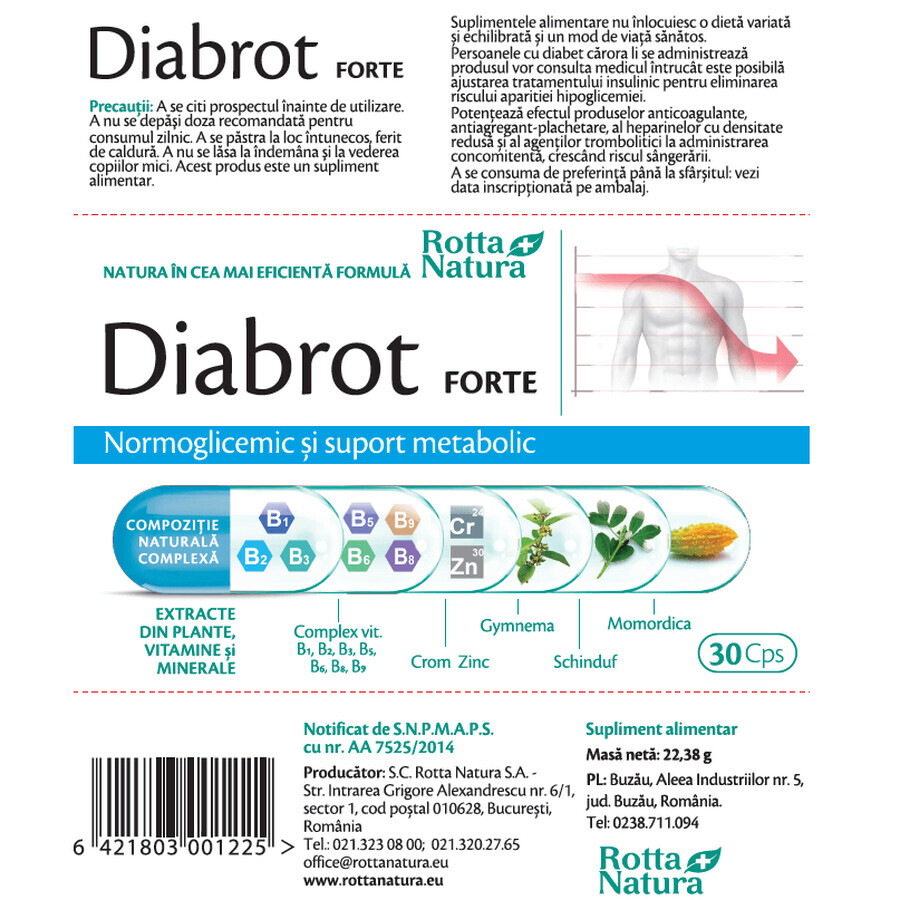 Diabrot Forte, 30 capsule, Rotta Natura