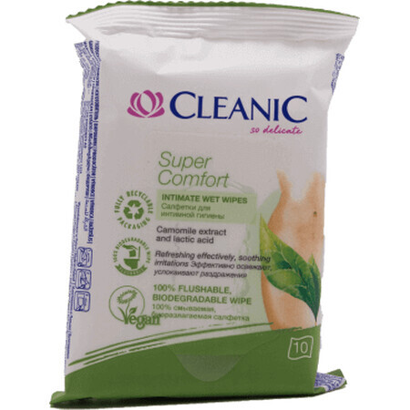 Cleanic Salviette Intime umidificate alla camomilla, 10 pz