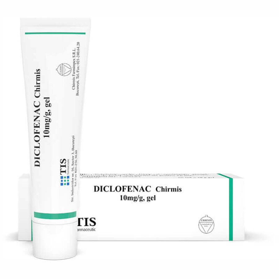 Diclofenac gel Chirmis, 50 g, Tis Farmaceutic