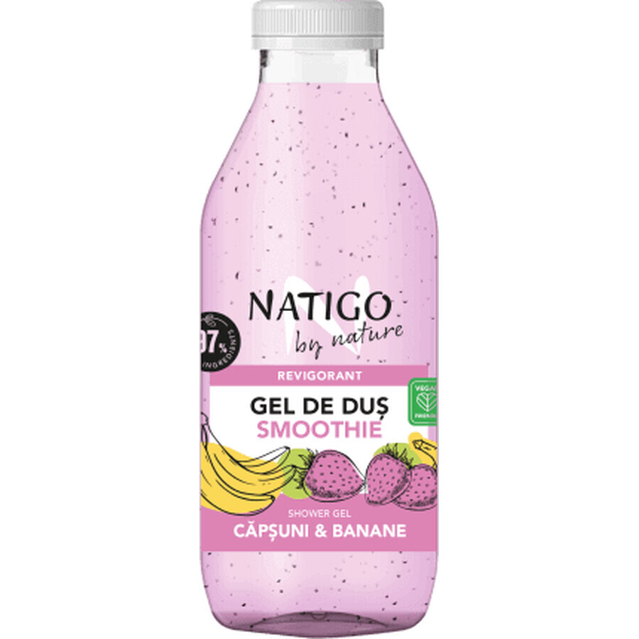 Natigo by nature Gel de Ducha Batido de Fresa, 400 ml