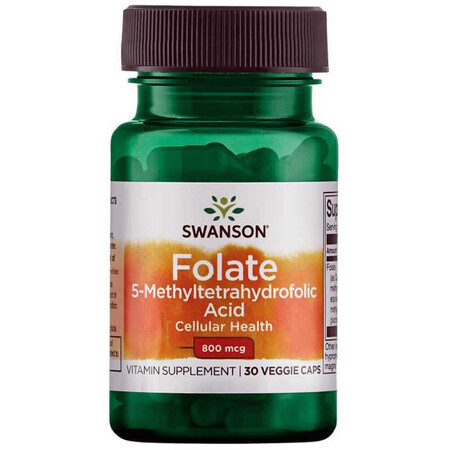 Folic Acid 800 mcg Folate, 30 capsules, Swanson