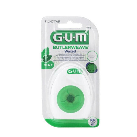 Butlerweave mint waxed dental floss, 55 m, Sunstar Gum