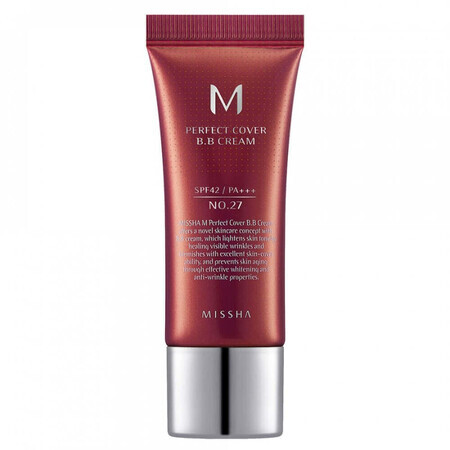 BB Cream M Perfect Cover SPF42/PA+++, 20 ml, tono 27, Missha