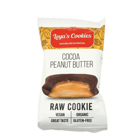 Leya's Organic Cocoa and Peanut Butter Cookies, 25 g, Leya's