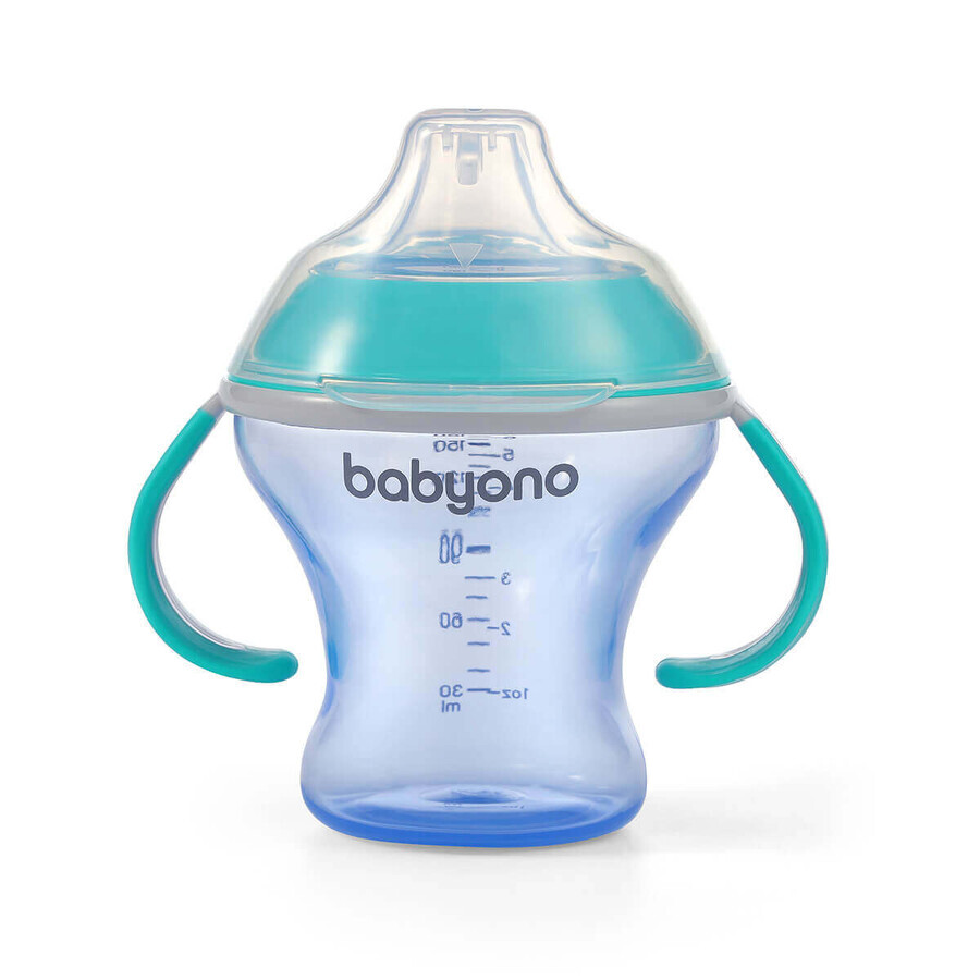 Anti-spill cup, Turquoise, Babyono