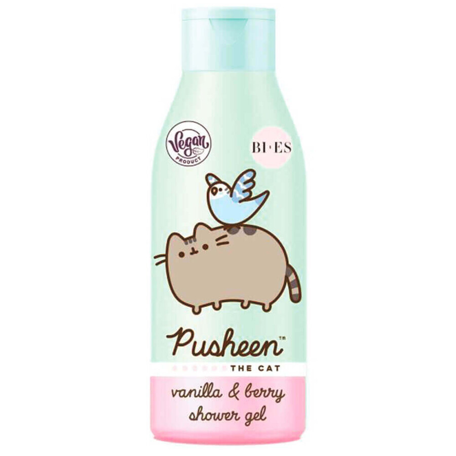 Gel doccia con aroma di vaniglia e frutti di bosco, 400 ml, Pusheen