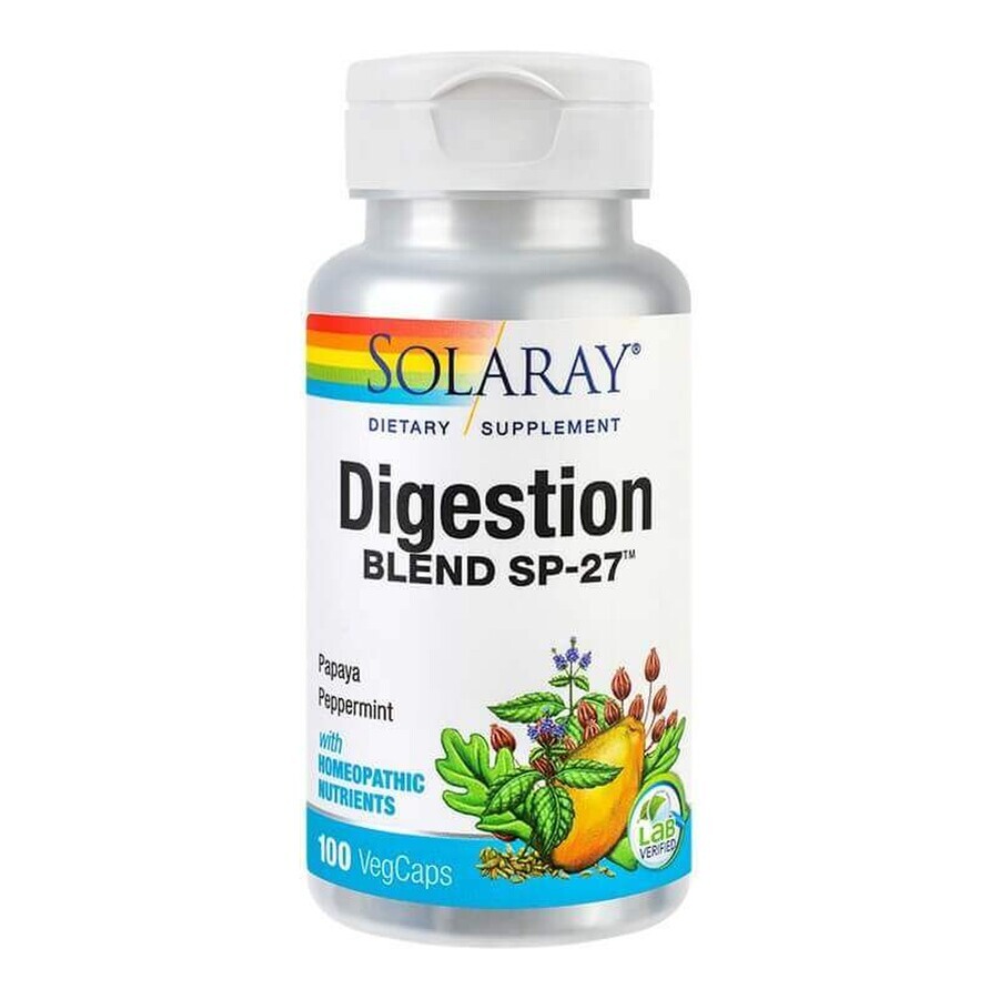 Miscela di digestione Solaray, 100 capsule, Secom