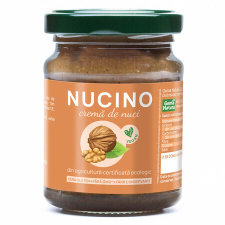 Nucino Organic Walnut Cream, 120 g, Gema Natura