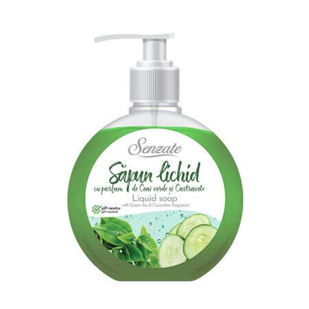 Sapone liquido al profumo di tè verde e cetriolo, 500 ml, Senzate