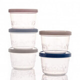 Set of 5 graduated containers with lid, capacity 250 ml, Thermobaby