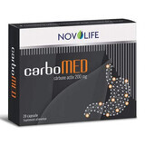 Carbone attivo CarboMED, 200 mg, 20 capsule, Novolife