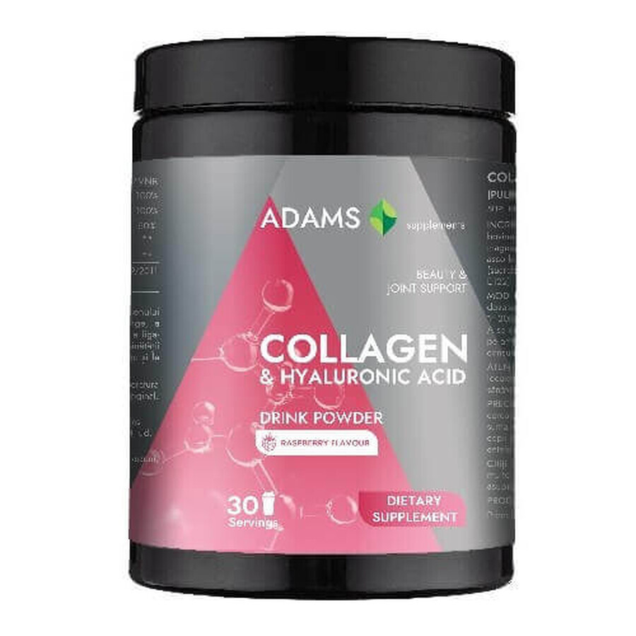 Collagen HA Active Line Raspberry Flavored Instant Powder, 600 g, Adams