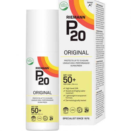 Transparent Spray P20 Sonnenschutz SPF50, 85 ml, Riemann