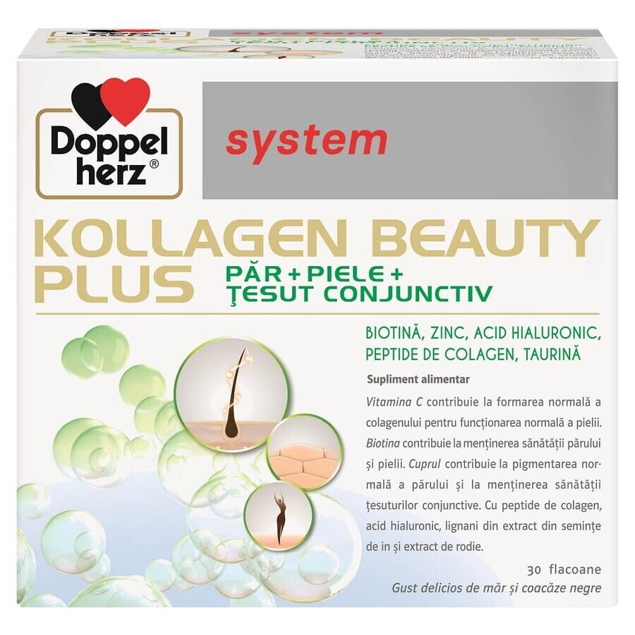 Kollagen System Beauty Plus, 30 vials, Doppelherz