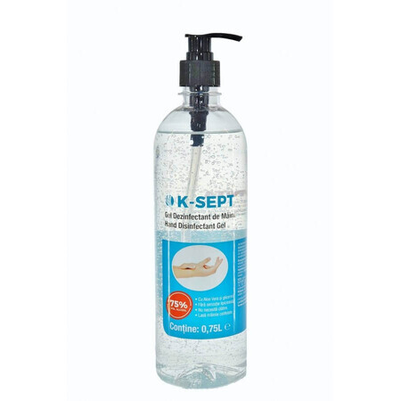 Gel disinfettante per mani Virucid 75% alcool, 750 ml, K-SEPT