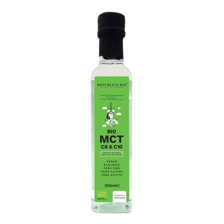 Estratto naturale di olio di cocco BIO MCT C8 e C10, 250 ml, Republica Bio