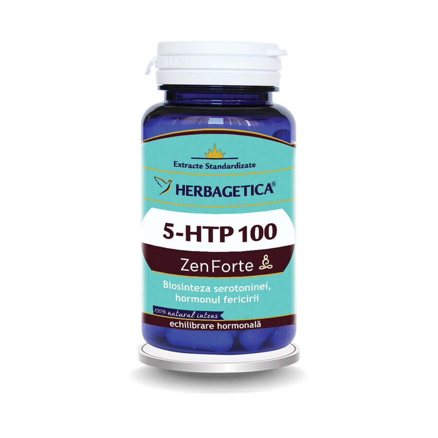 5 HTP 100 Zen Forte, 30 gélules, Herbagetica