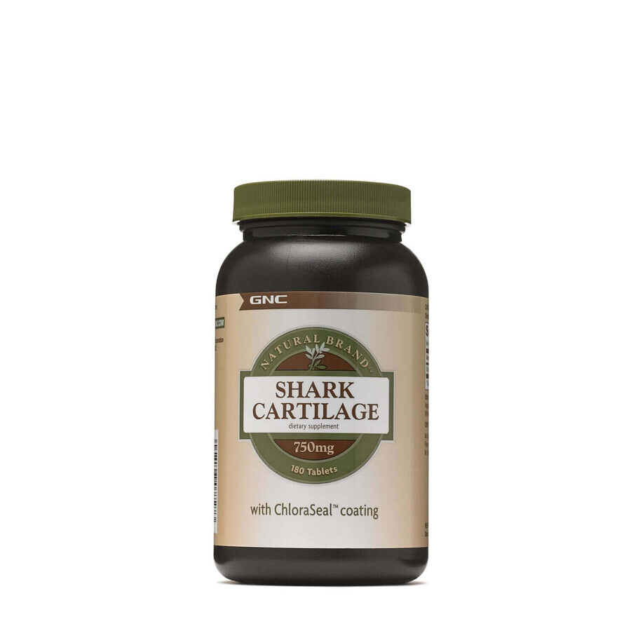 Natural Brand™ Shark Cartilage, Cartilagine di Squalo 750 mg, 180 compresse, GNC