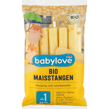 Bastoncini di mais Babylove ECO 1 anno+, 30 g