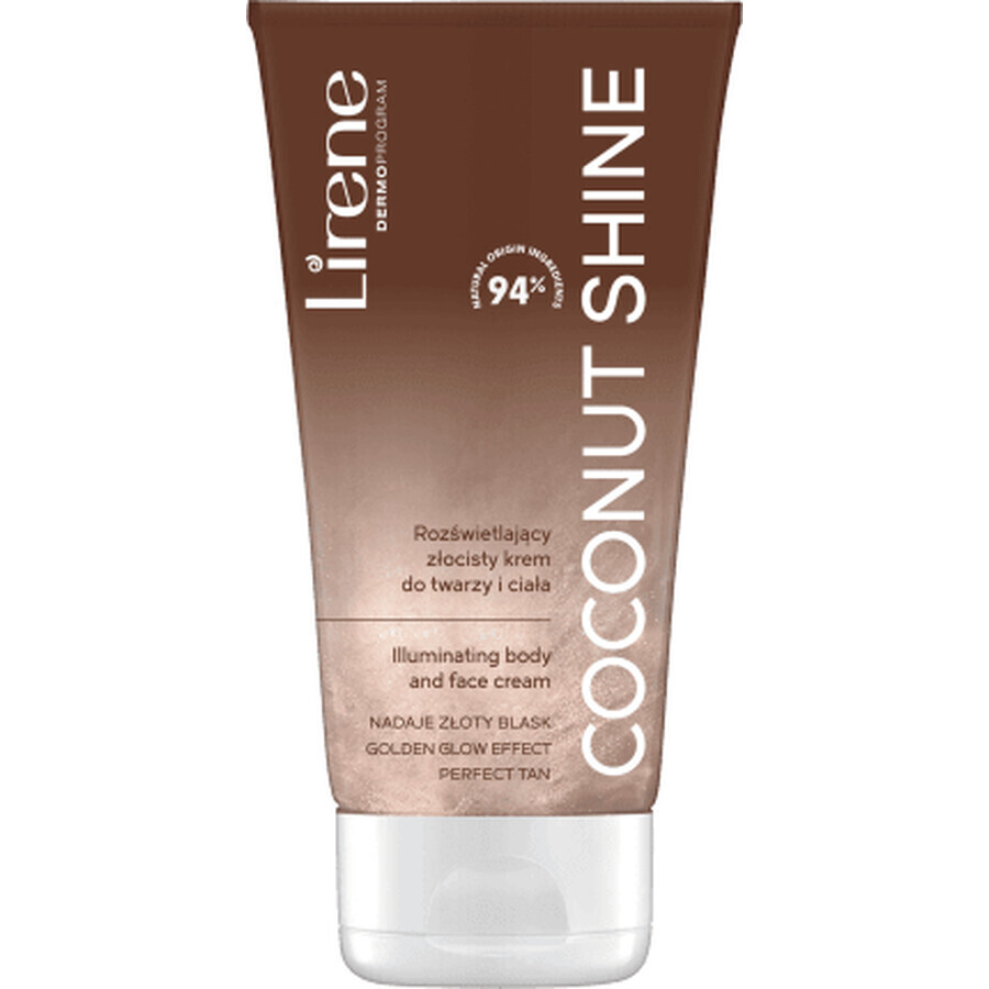 Lirene Coconut Shine Crema autoabbronzante viso e corpo, 150 ml