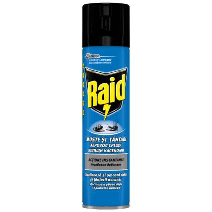 Raid Spray tegen vliegen en muggen, 400 ml