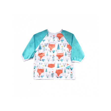 Long sleeve bib with pocket, Fox, Coccorito