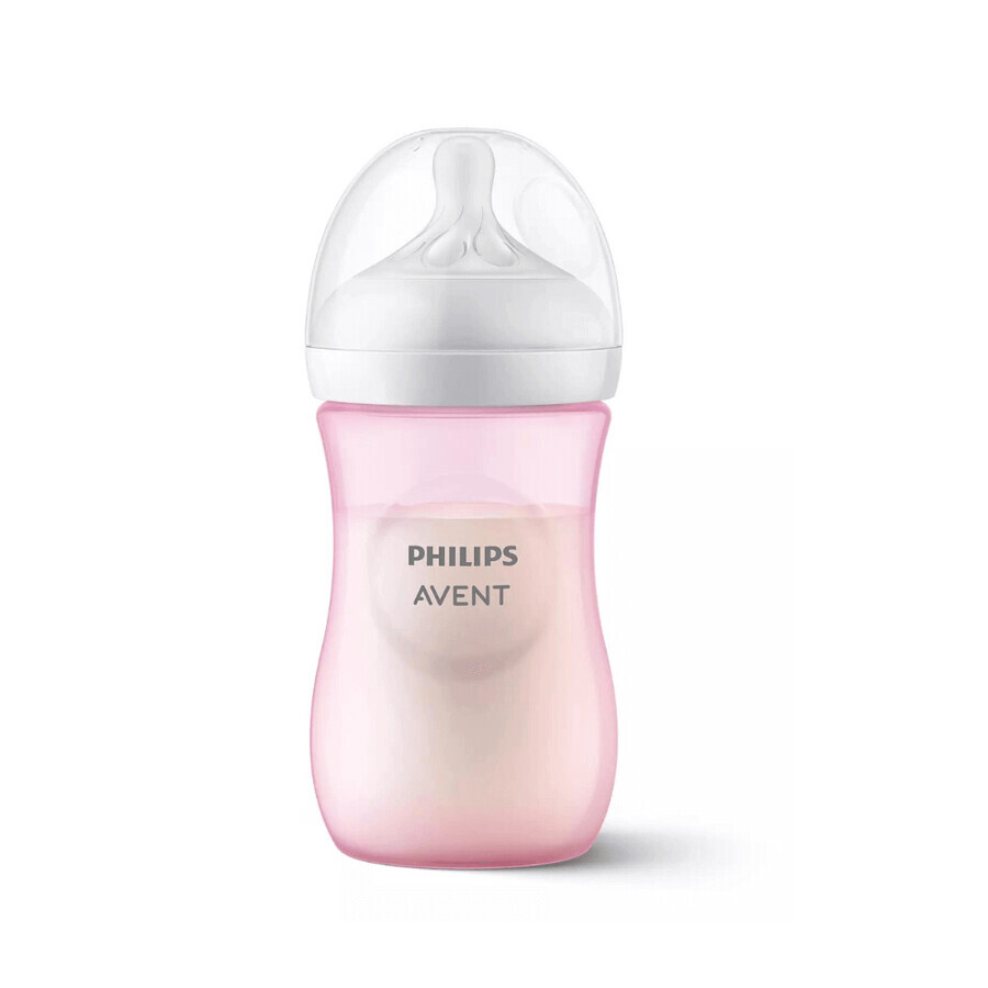 Biberon Natural Response, 1 mese +, 260 ml, Rosa, Philips Avent