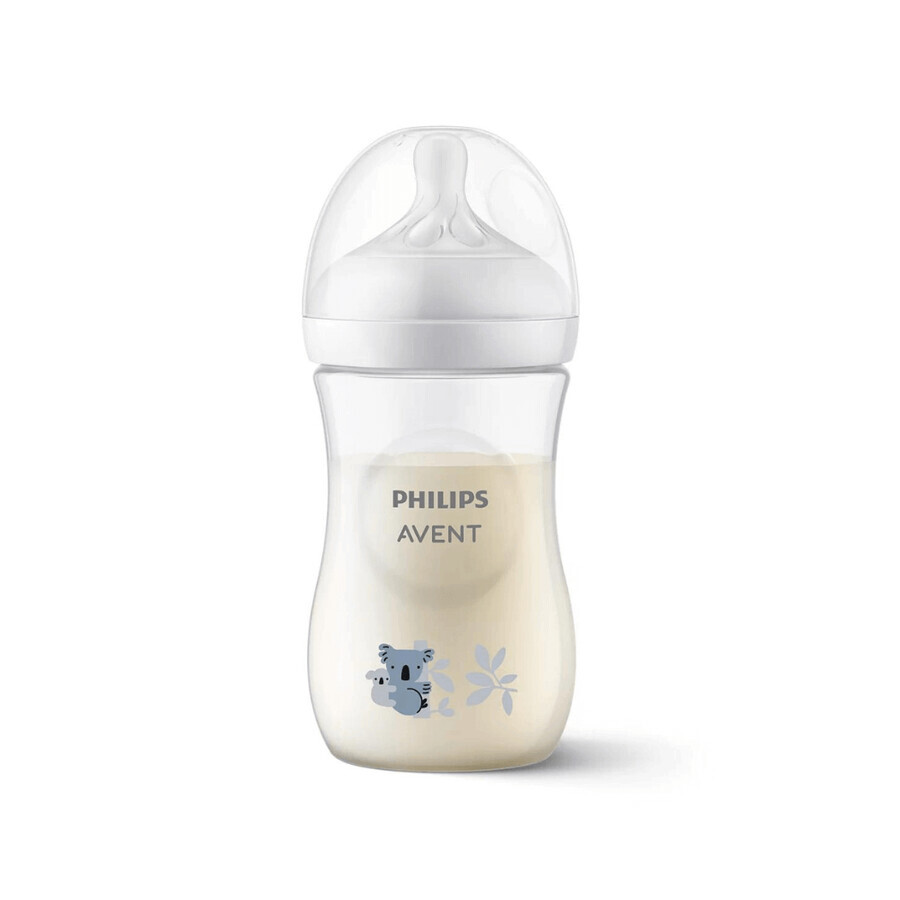 Biberón Natural Response, 1 mes+, 260 ml, Urs Koala, Philips Avent