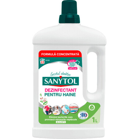 Sanytol Disinfectant aloe vera clothes 22 washes, 1 l