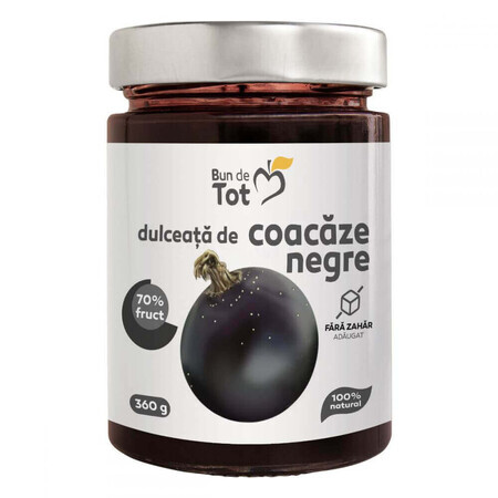 Marmellata di Ribes Nero, Marmellata Senza Zucchero, 360g, Pianta Dacia