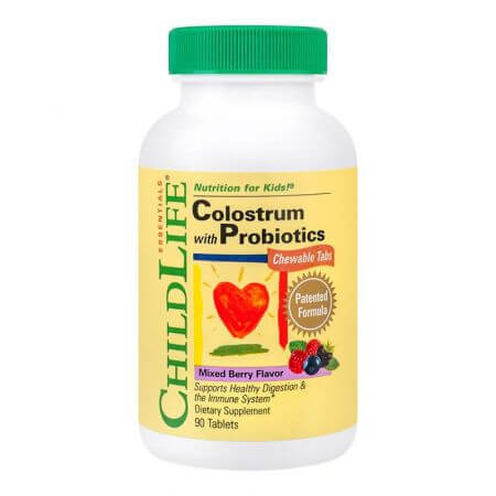 Colostro con probiotici ChildLife Essentials, 90 compresse, Secom