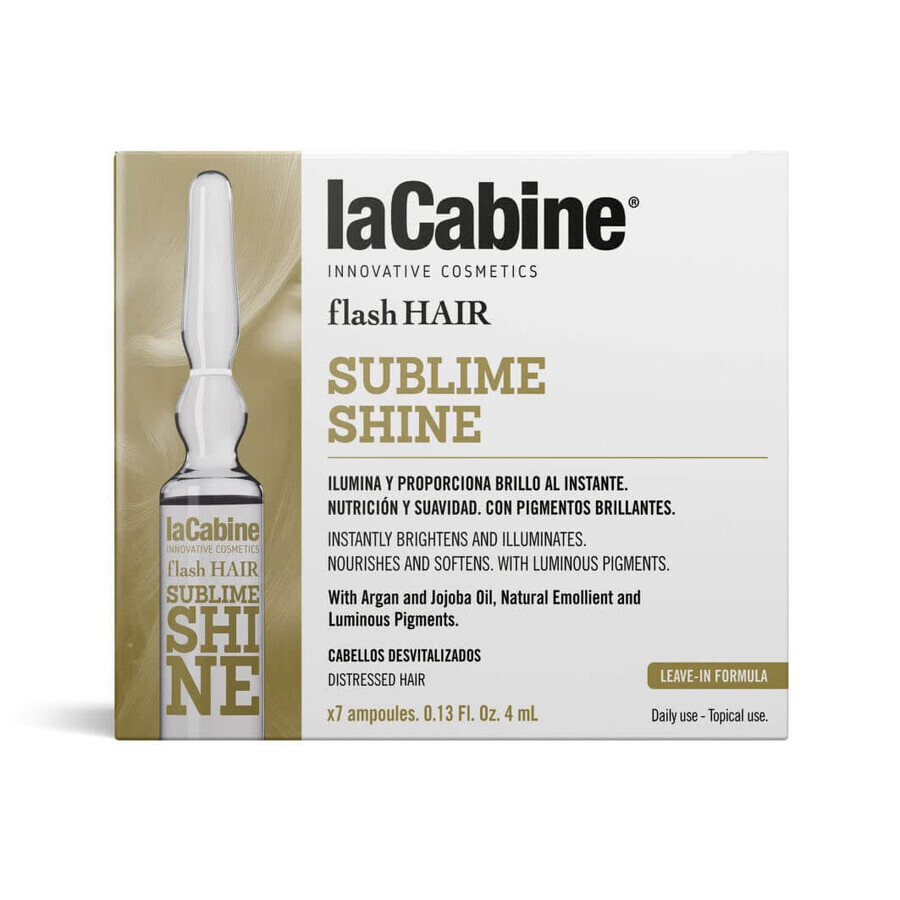 Fiale Flash Hair Sublime Shine, 7 fiale x 5 ml, La Cabine