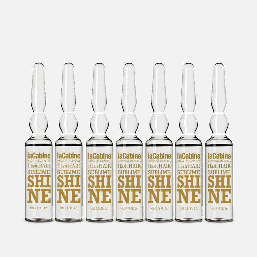 Fiale Flash Hair Sublime Shine, 7 fiale x 5 ml, La Cabine