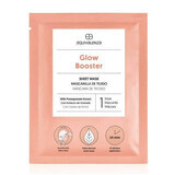 Maschera viso in tovagliolo con estratto di melograno Glow Booster, 1 pezzo, Equivalenza