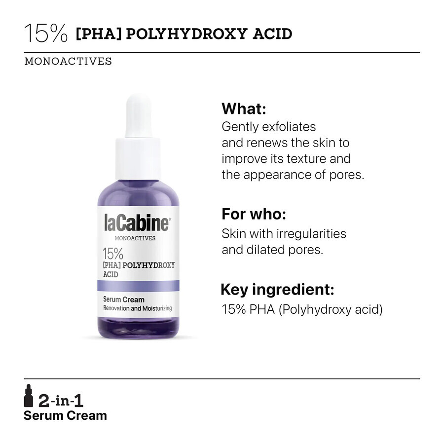 Ser-cream Monoactives 15% PHA Lösung, 30 ml, La Cabine