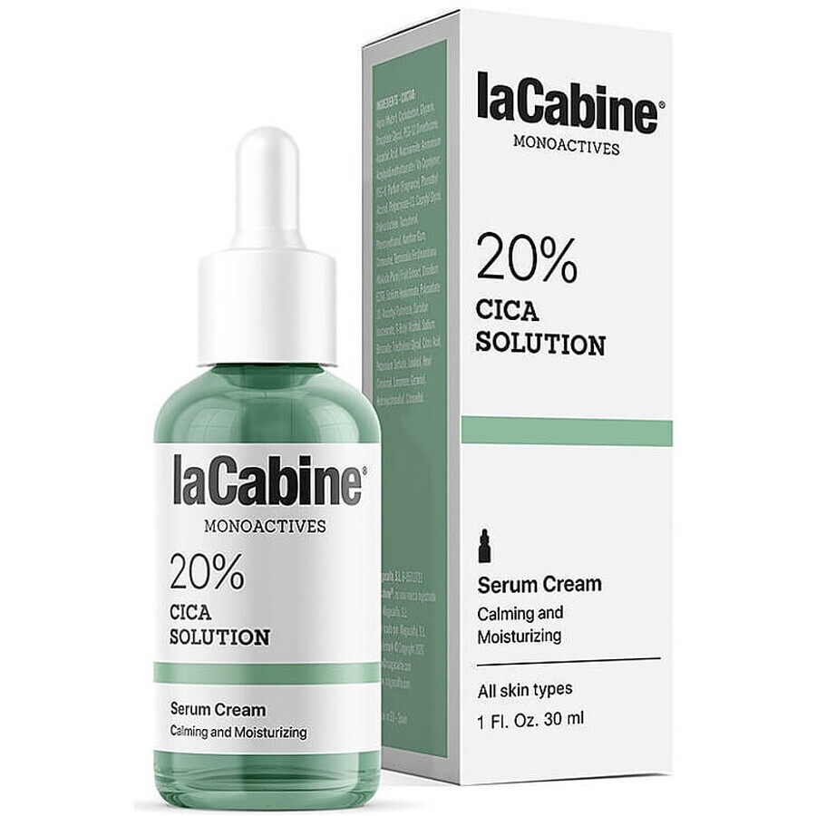 Ser-cremă Monoactives 20% Cica Solution, 30 ml, La Cabine