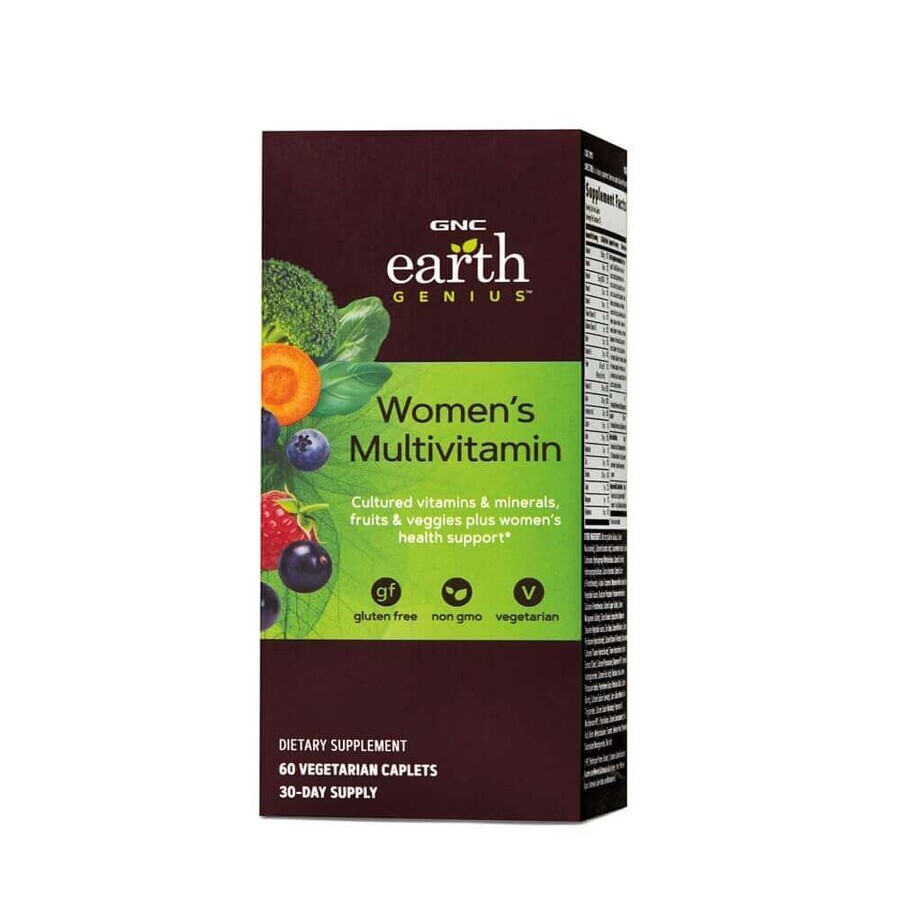 Earth Genius Multivitamine voor vrouwen (218721), 60 vegetarische tabletten, GNC