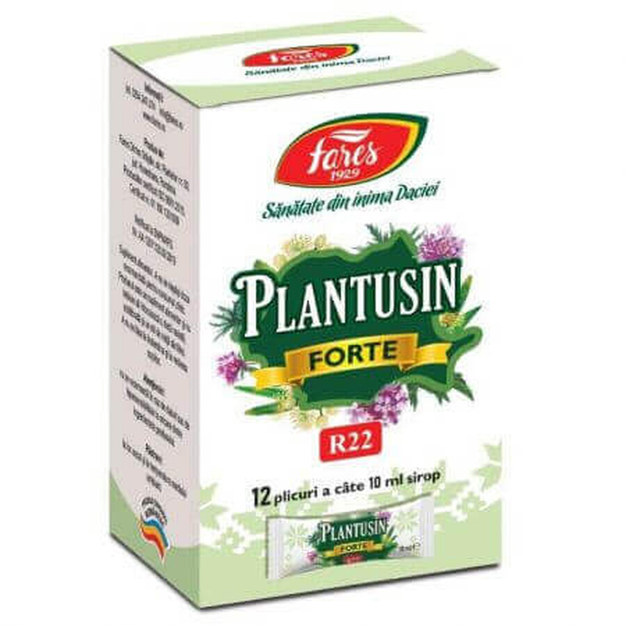 Cough syrup Plantusin Forte, 12 sachets, Fares