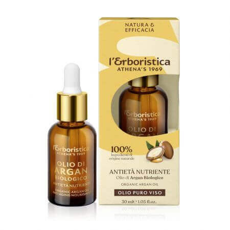 Olio di argan per pelle 100% naturale biologico, 30 ml, L'Erboristica