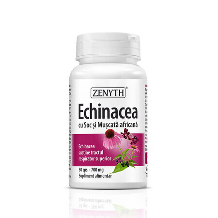 Echinacea with Elderberry and African Flytrap 700mg, 30 capsules, Zenyth